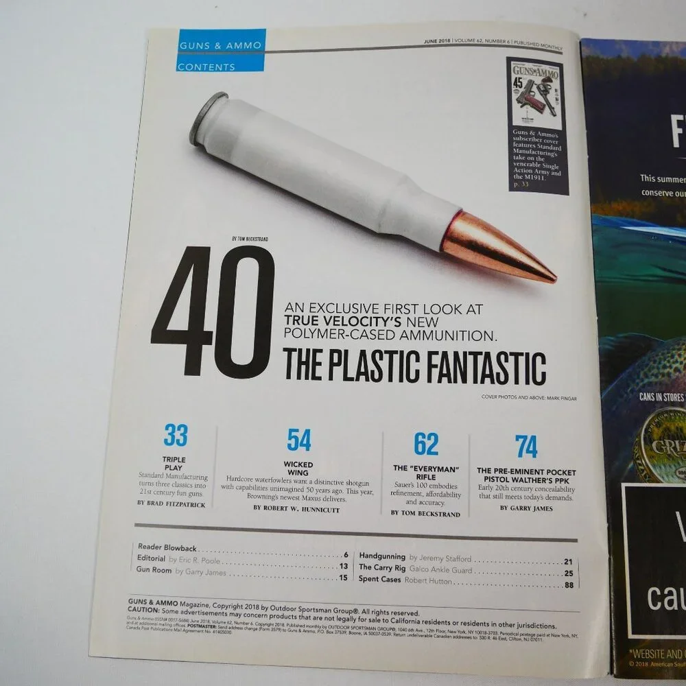 Lot Of 8 Guns & Ammo Magazines 2018 Issues Featuring Firearms & Accessories - Picture 9 of 16